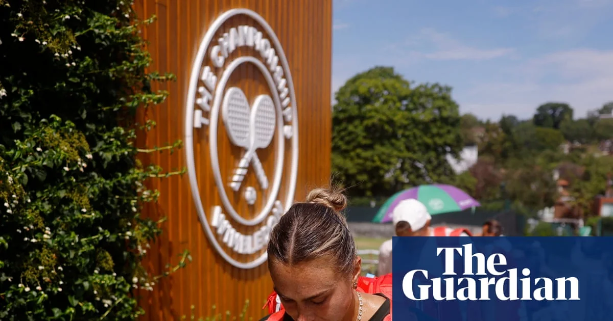 Aryna Sabalenka at Wimbledon during the 2026 prize-money dispute