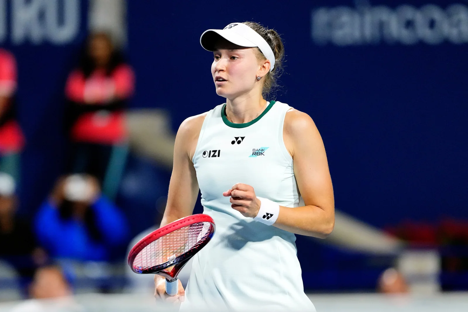 Elena Rybakina playing at the 2026 National Bank Open in Toronto